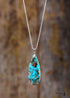 Boho Necklace, BlueTurquoise Eclipe Pendant